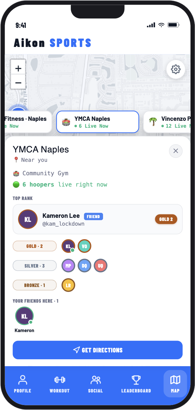 Aikon gym detail screen